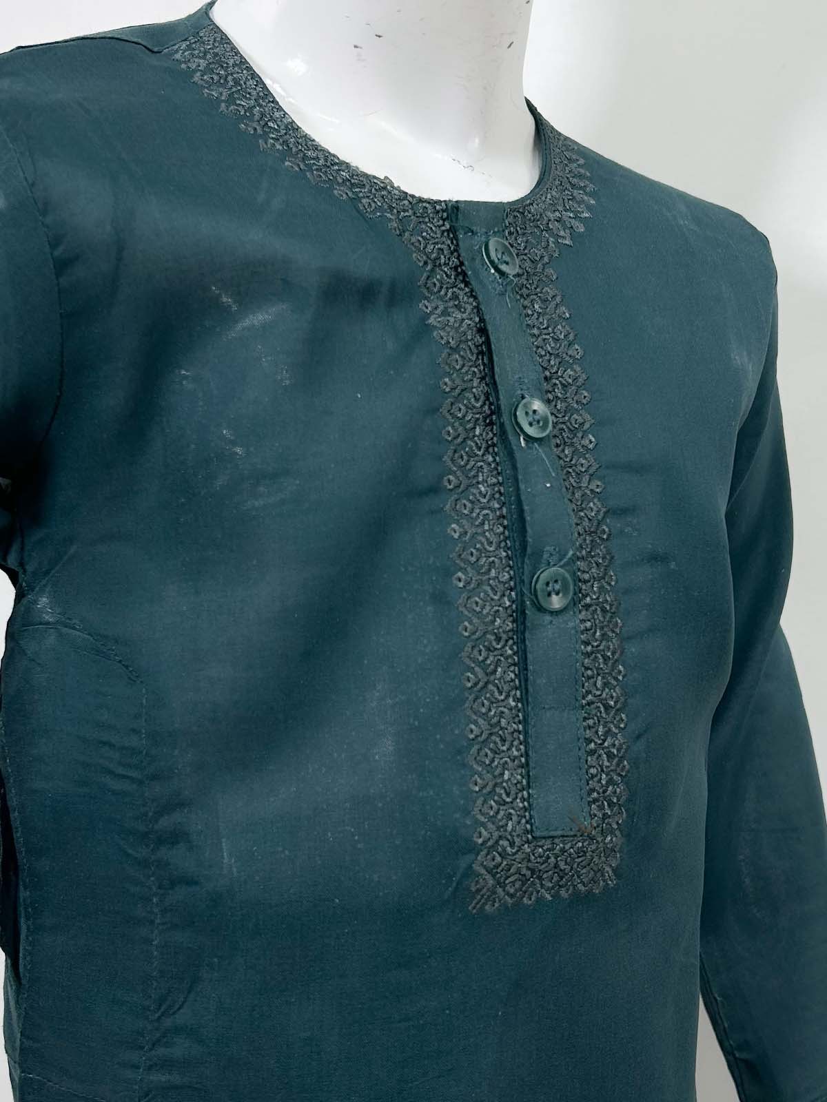 2Yrs - 14Yrs AB Dark Sea Green Boys Kurta Shalwar Cotton BKS148