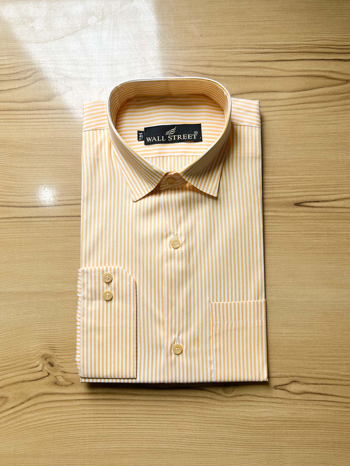 Yellow Lines Formal Dress Shirt For Men MFS565
