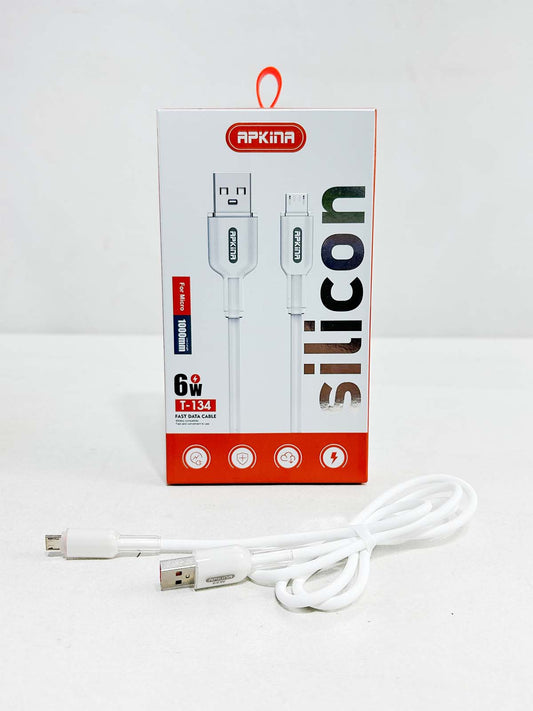 T-134 APKINA Silicon Micro 6W Charging Data Cable MA72