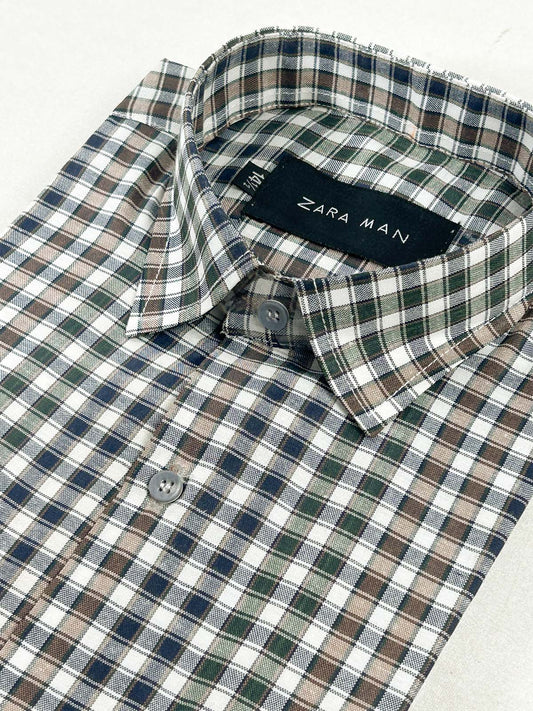 WB Checks Formal Dress Shirt For Men MFS400