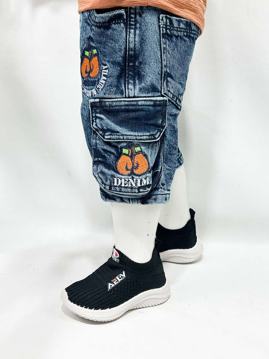 2Yrs - 16Yrs Blue Denim Jeans Short For Boys BJS11