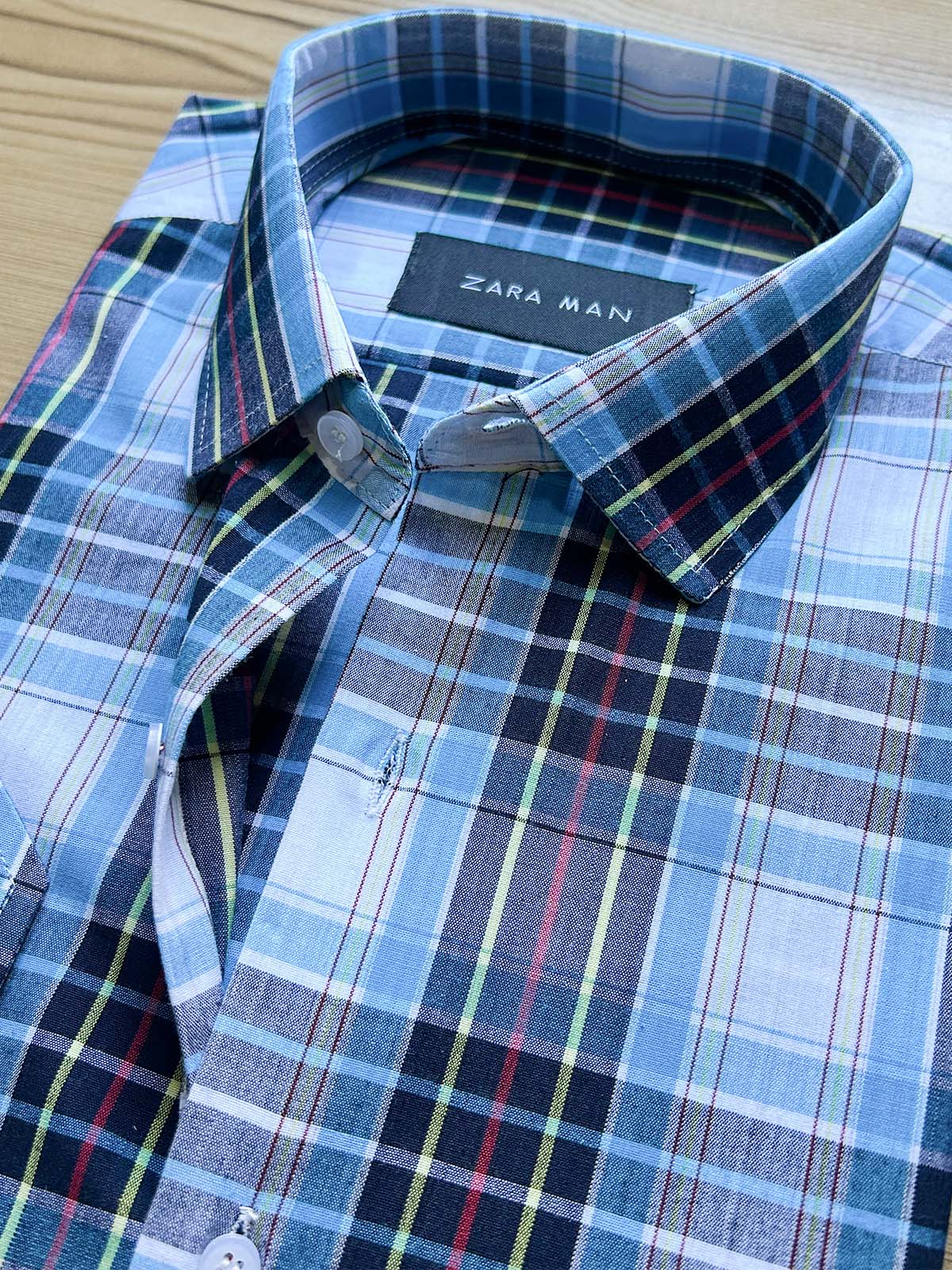 Blue Checks Formal Dress Shirt For Men MFS460