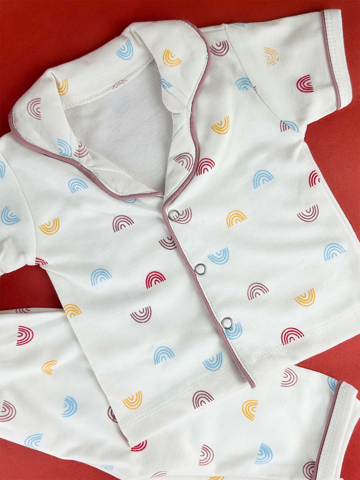 3Mth - 9Mth White Night Suit For Newborn NBS787