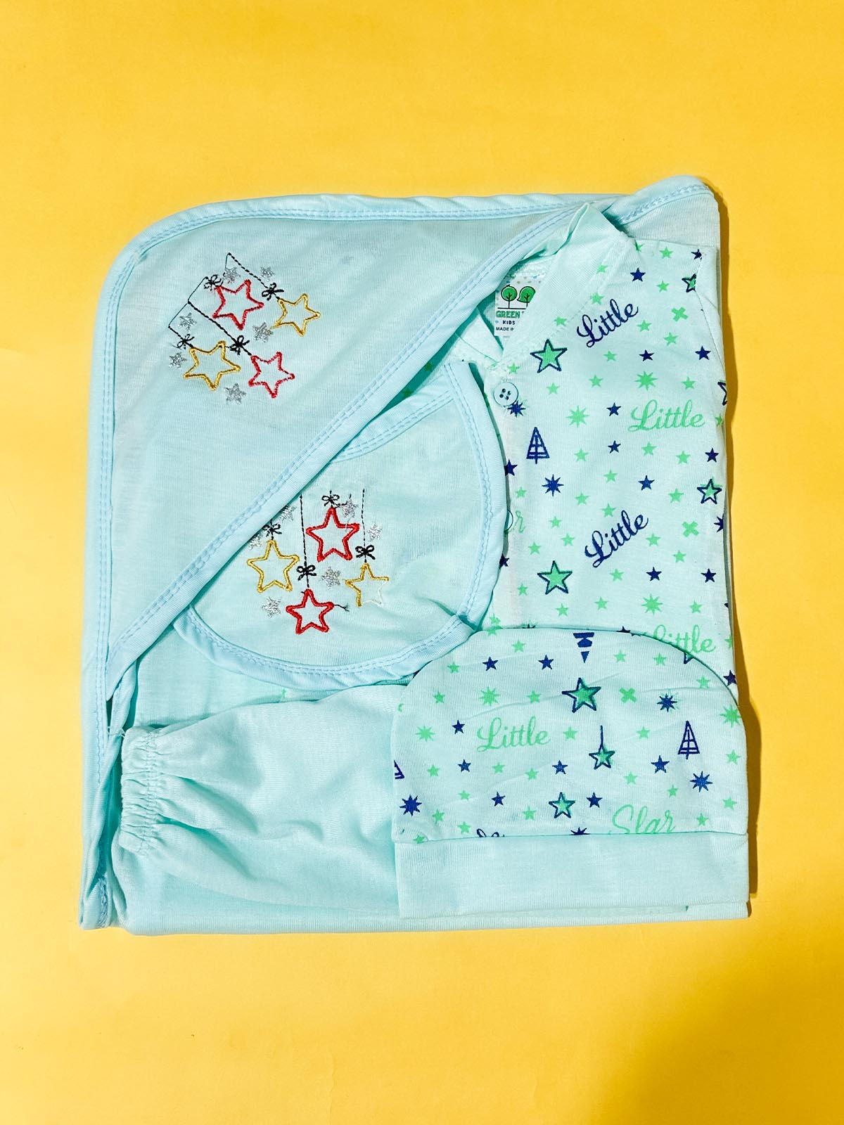 0Mth - 3Mth Blue 5Pcs Gift Set For Newborn HG NBGS326