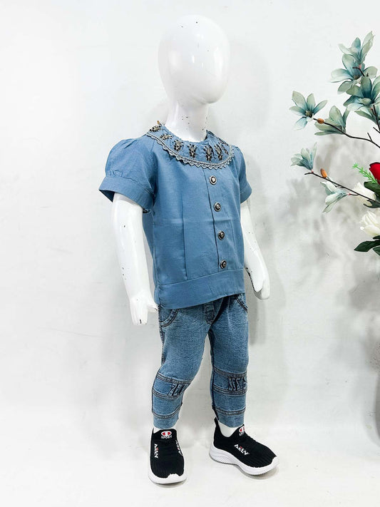 1Yr - 4Yrs Blue Suit For Girls OP GS429