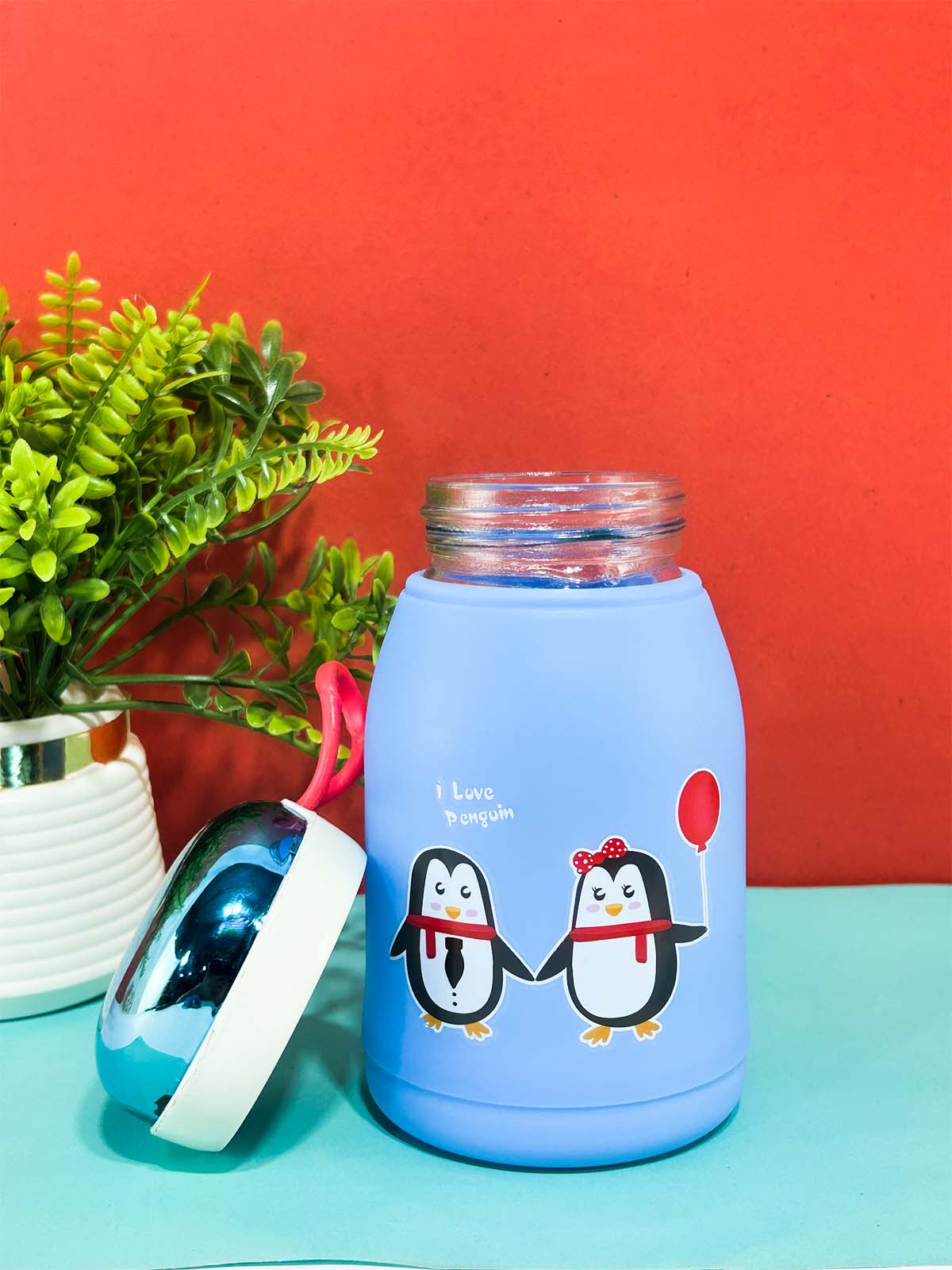 Blue Vacuum Flask / Insulated Water Cup - 400ML / Thermos Temperature Double Walled