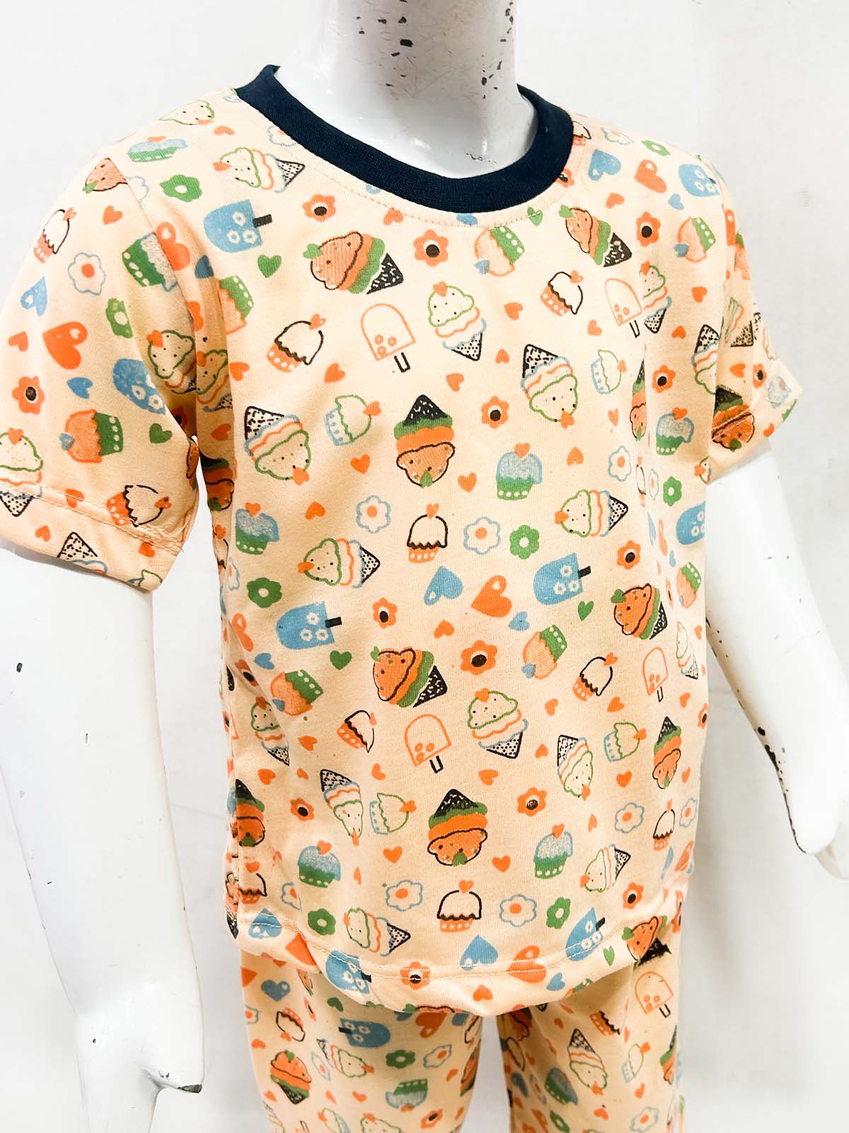 1Yrs - 5Yrs Orange Jersey Night Suit For Kids NG BNS41