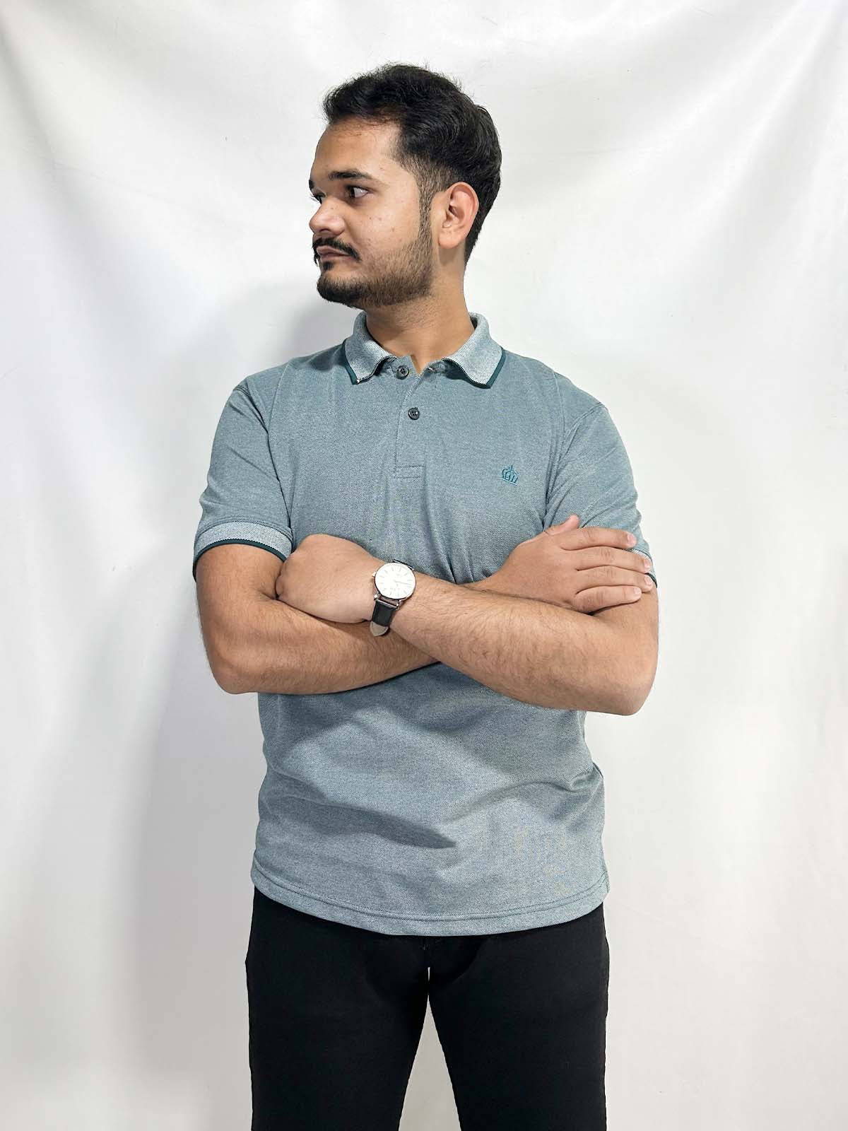 Green Polo T-Shirt For Men MTS409