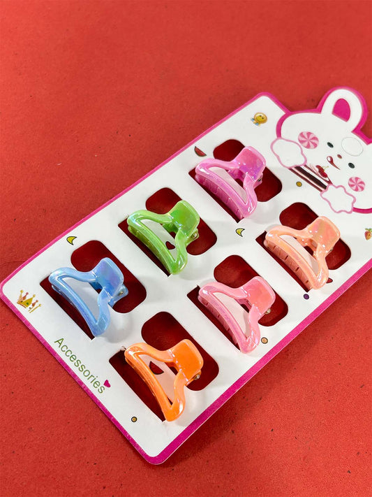 Pack Of 6 Multicolor Hair Clips For Girls GHC83