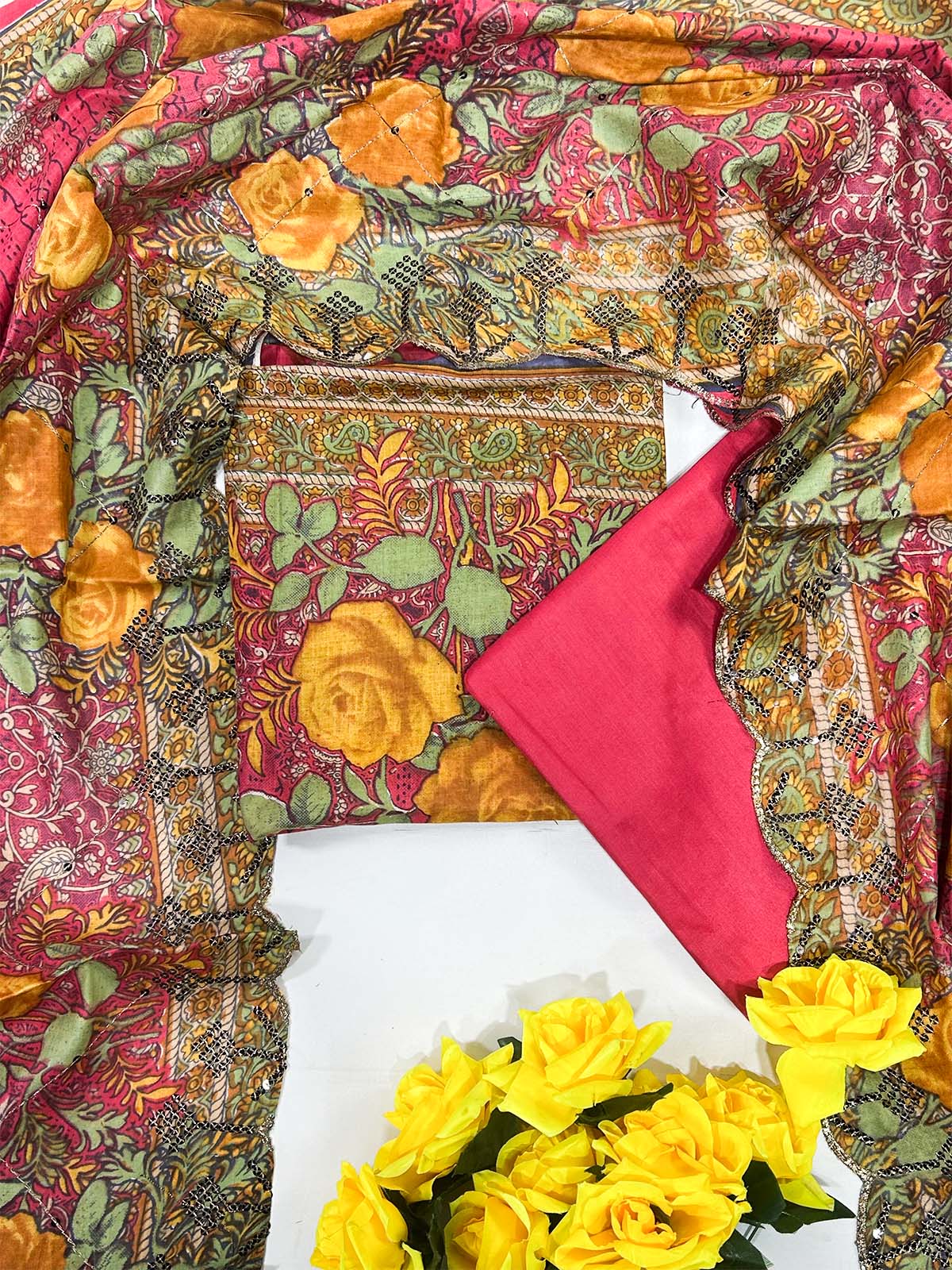 3Pcs Unstitched Digital Lawn Suit For Women WU183