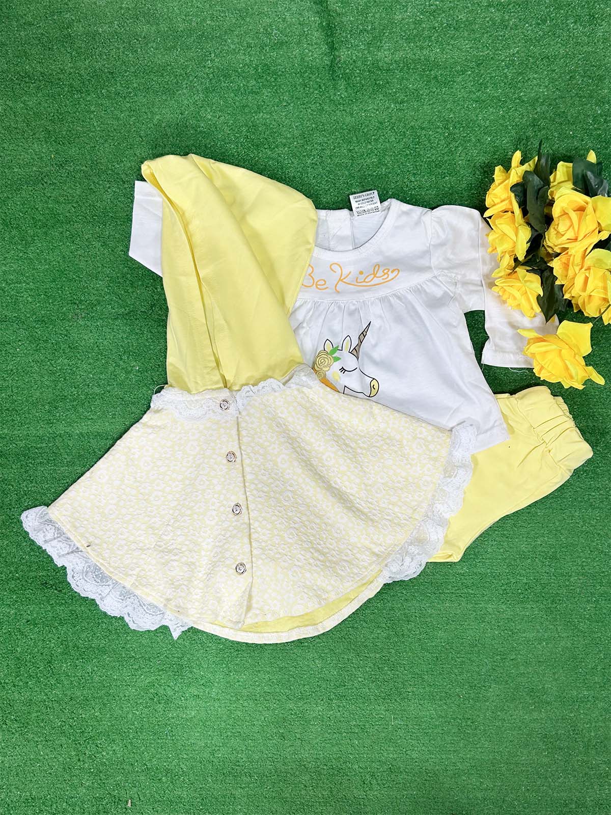 0Mth - 6Mth Yellow Suit For Newborns NBS667