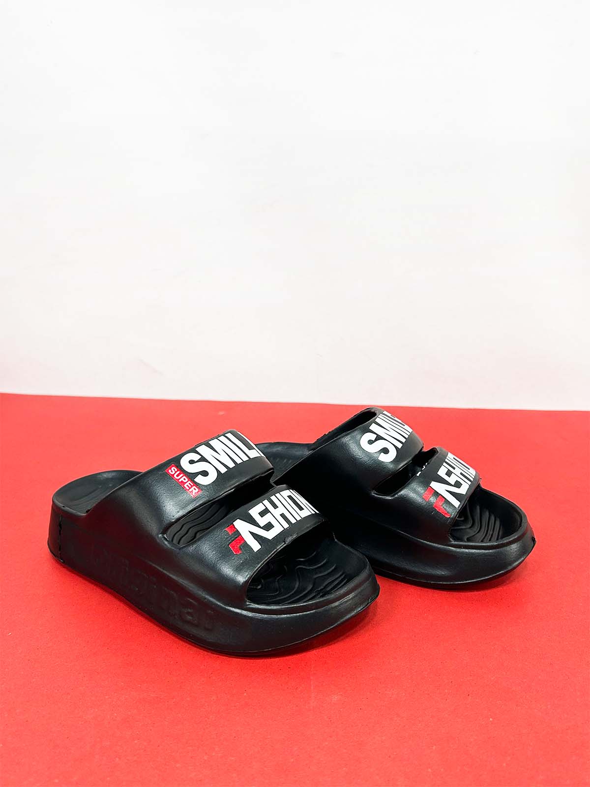 4Yrs - 13Yrs Black Casual Soft Slippers for Kids KS32
