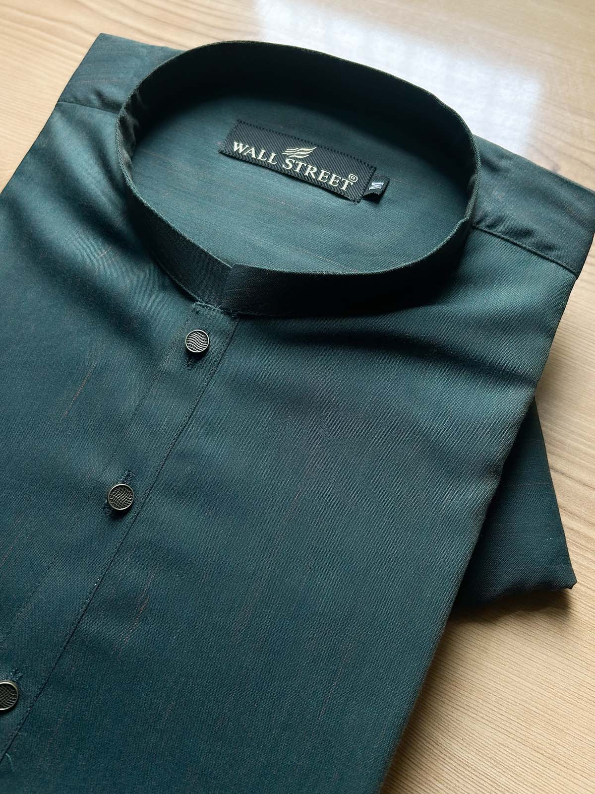 030-4 MSK559 Green Stitched Suit Sherwani Collar Kurta Pajama For Men