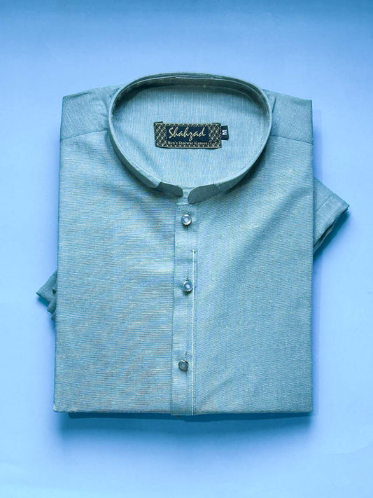 973-4 Light Green Stitched Kurta Pajama Suit For Men MSK435