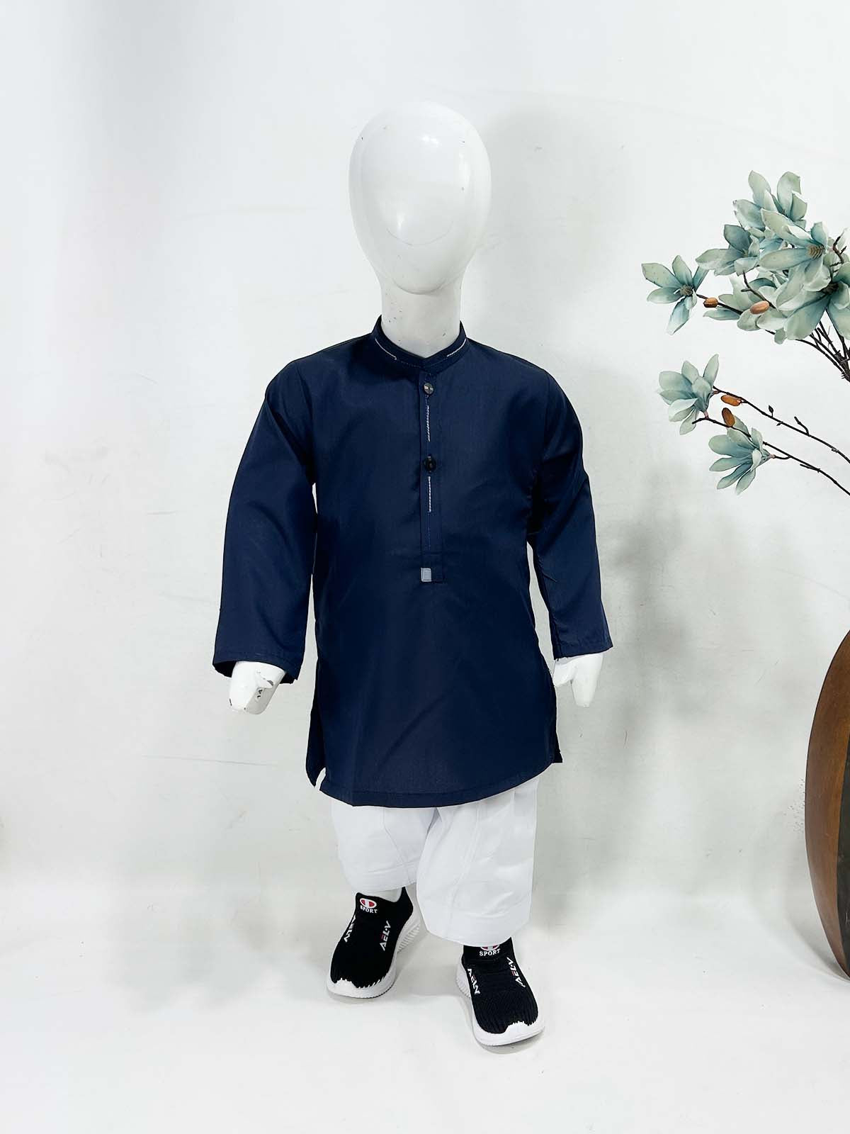 918 2Yrs - 16Yrs Blue Kameez Shalwar Suit For Boys AM BKS179