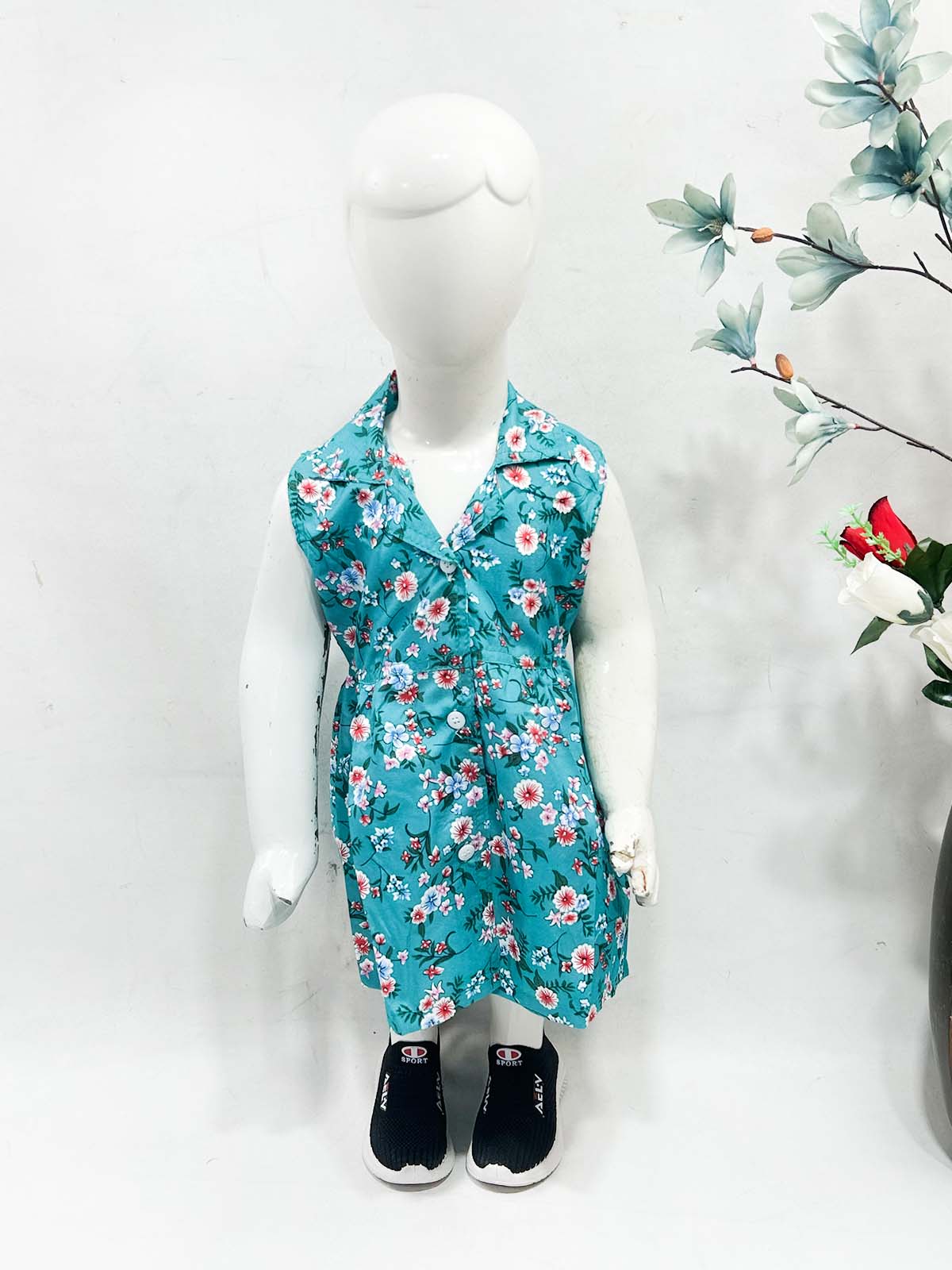 1Yr - 9Yrs Green Frock For Girls NG GF43