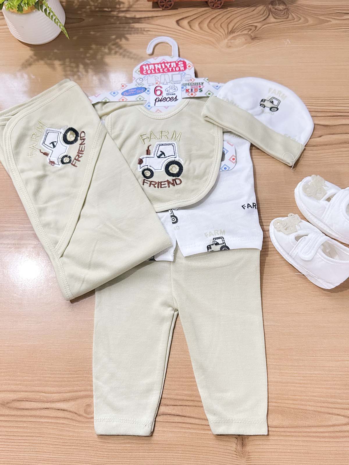 0Mth - 3Mth Green 6Pcs Gift Set For Newborn HG NBGS366