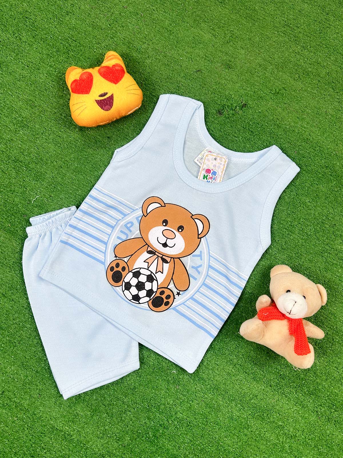 3Mth - 9Mth Bear Sky Blue Baba Suit For Newborn HG NBS745