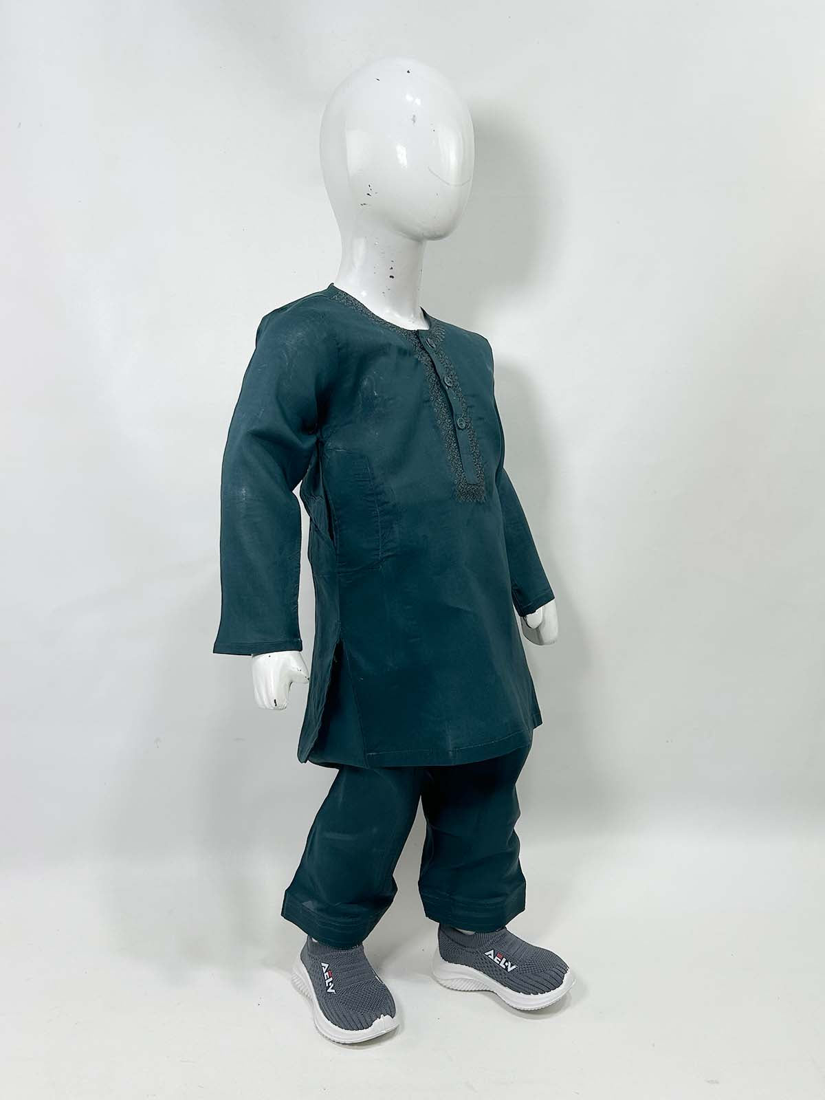 2Yrs - 14Yrs AB Dark Sea Green Boys Kurta Shalwar Cotton BKS148
