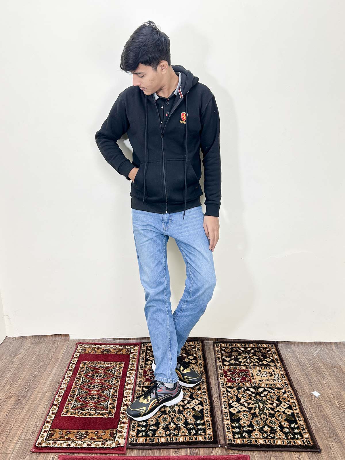 Unisex Black Zipper MH34