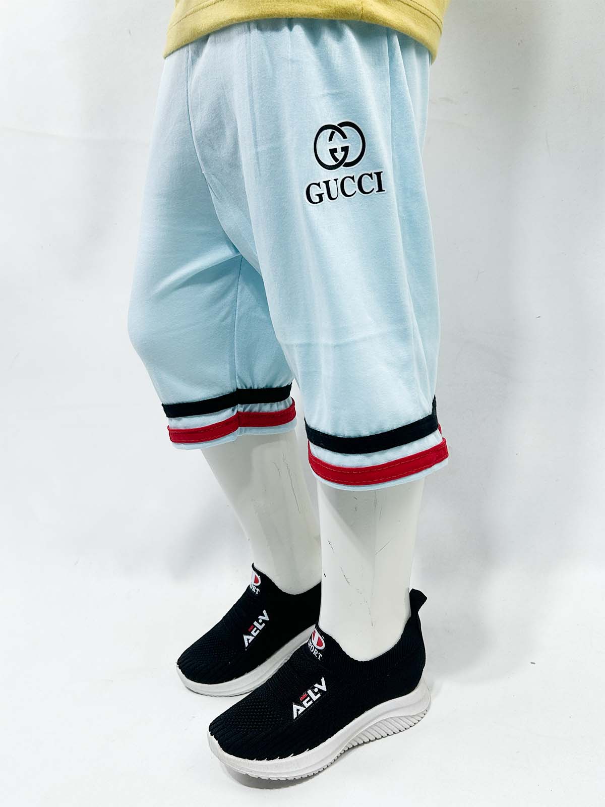 2Yrs - 5Yrs Light Blue Boys 3-QTR Short For Boys BQS25