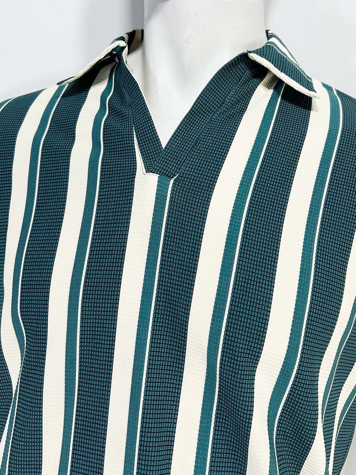 Teal Old Money Polo T-Shirt For Men MTS477