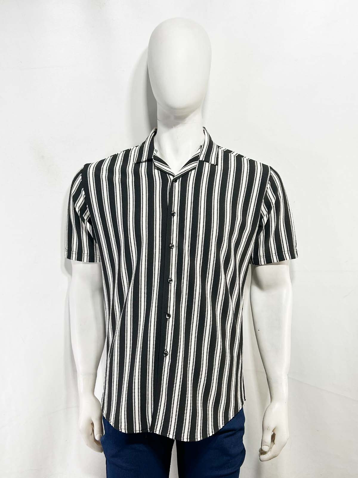 Black Old Money Shirt For Men MCS112