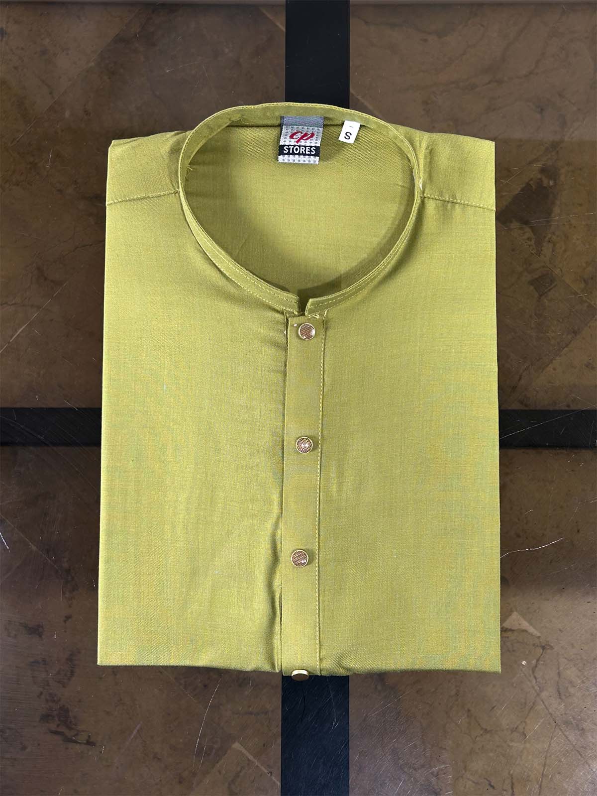 Dark Olive Plain Kurta for Men MK27