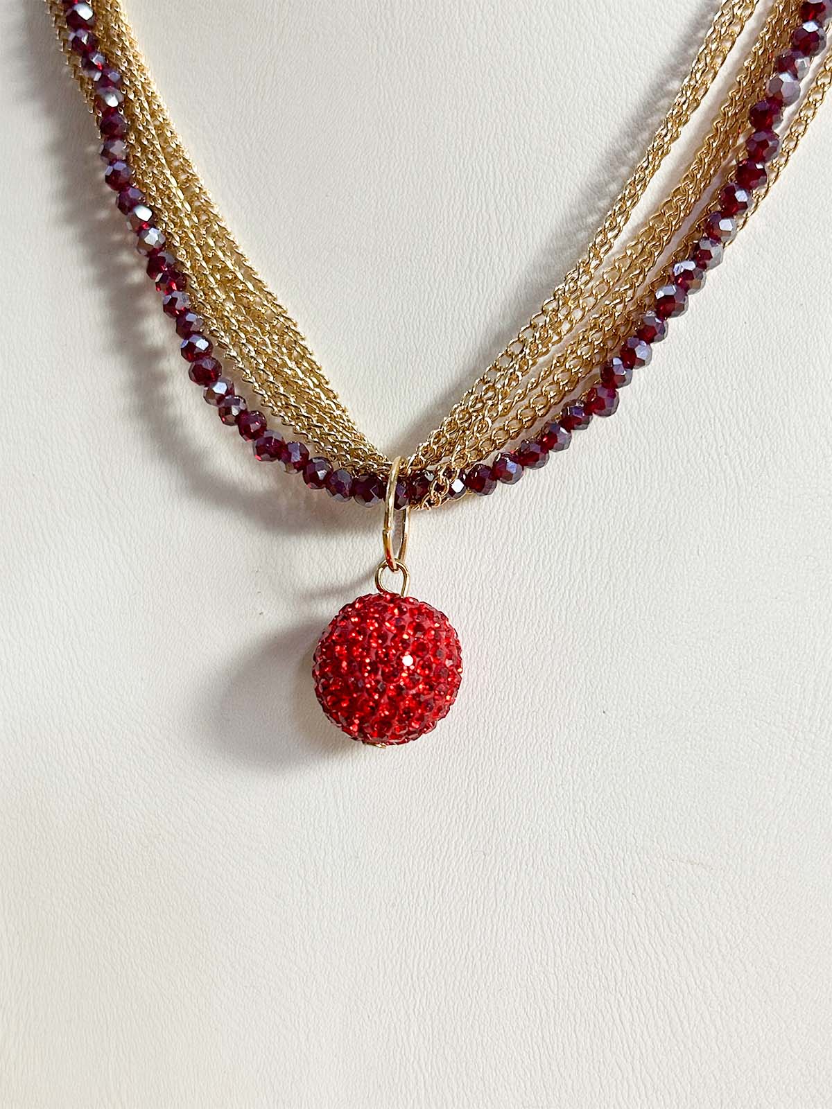 Vintage Beads Pendant Necklace WGN65