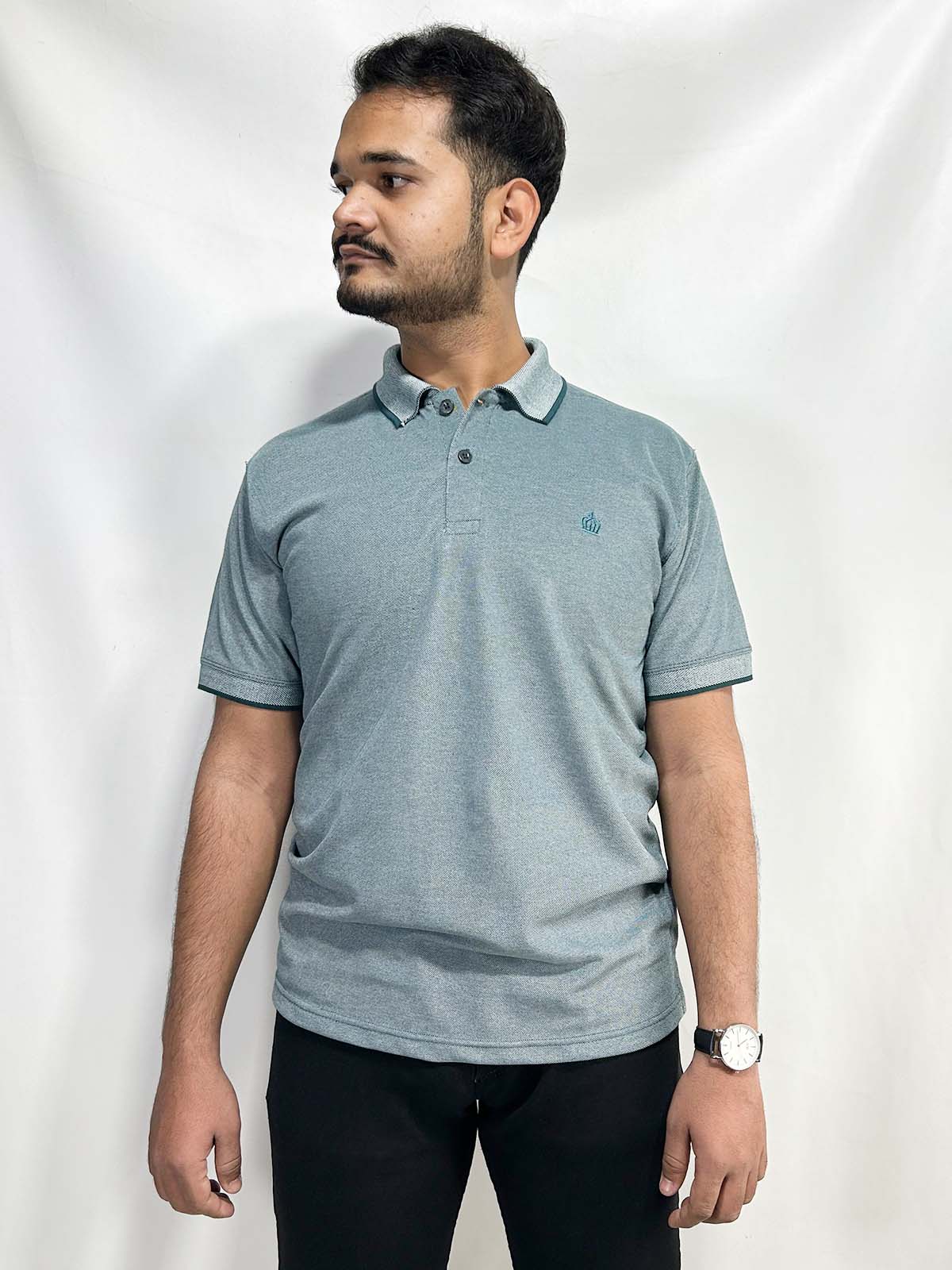 Green Polo T-Shirt For Men MTS409