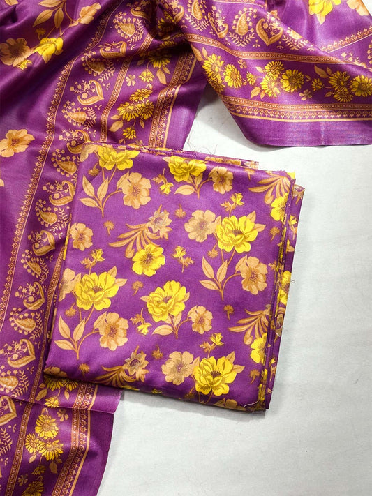3Pcs Unstitched Digital Lawn Suit For Women WU245