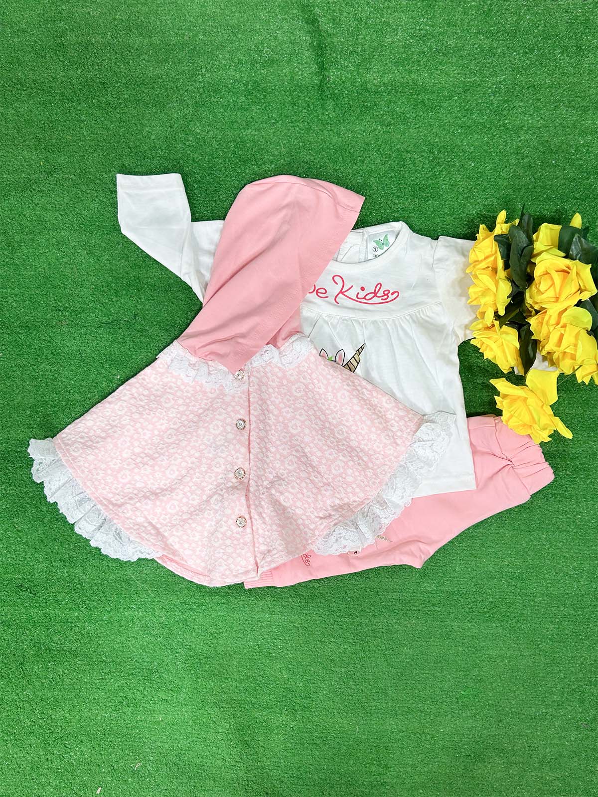0Mth - 6Mth Pink Suit For Newborns NBS668