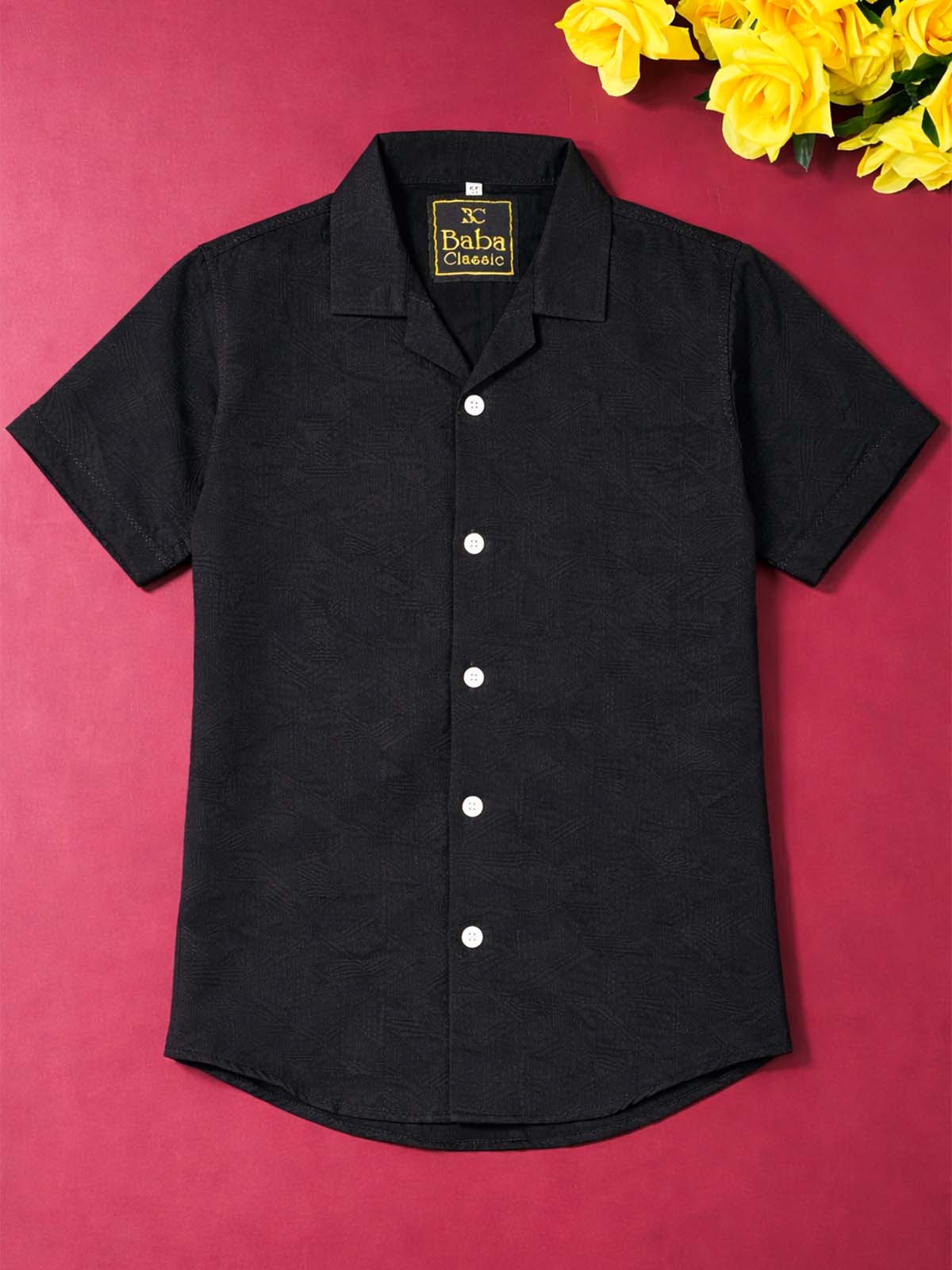 3Yrs - 10Yrs Black Casual Shirt for Boys BCS86