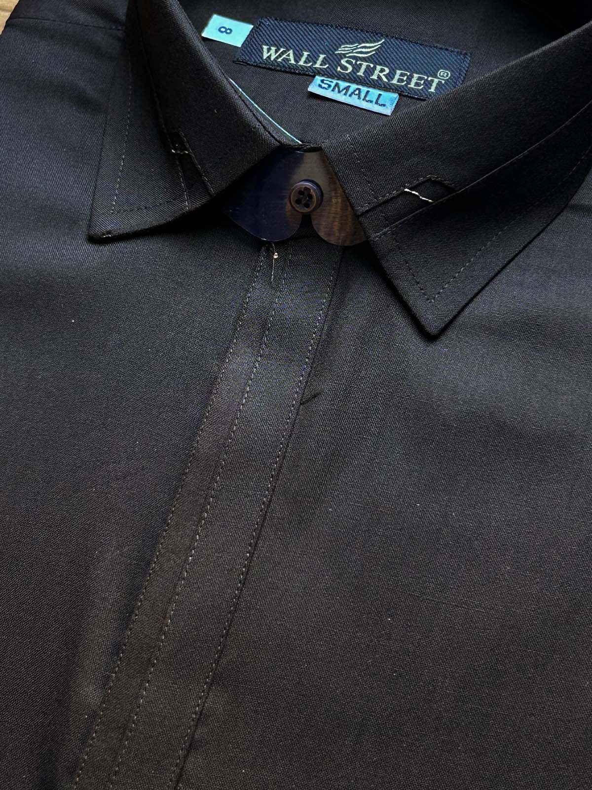 965-5 Dark Brown Stitched Suit Shirt Collar Kameez Shalwar For Men MSK423