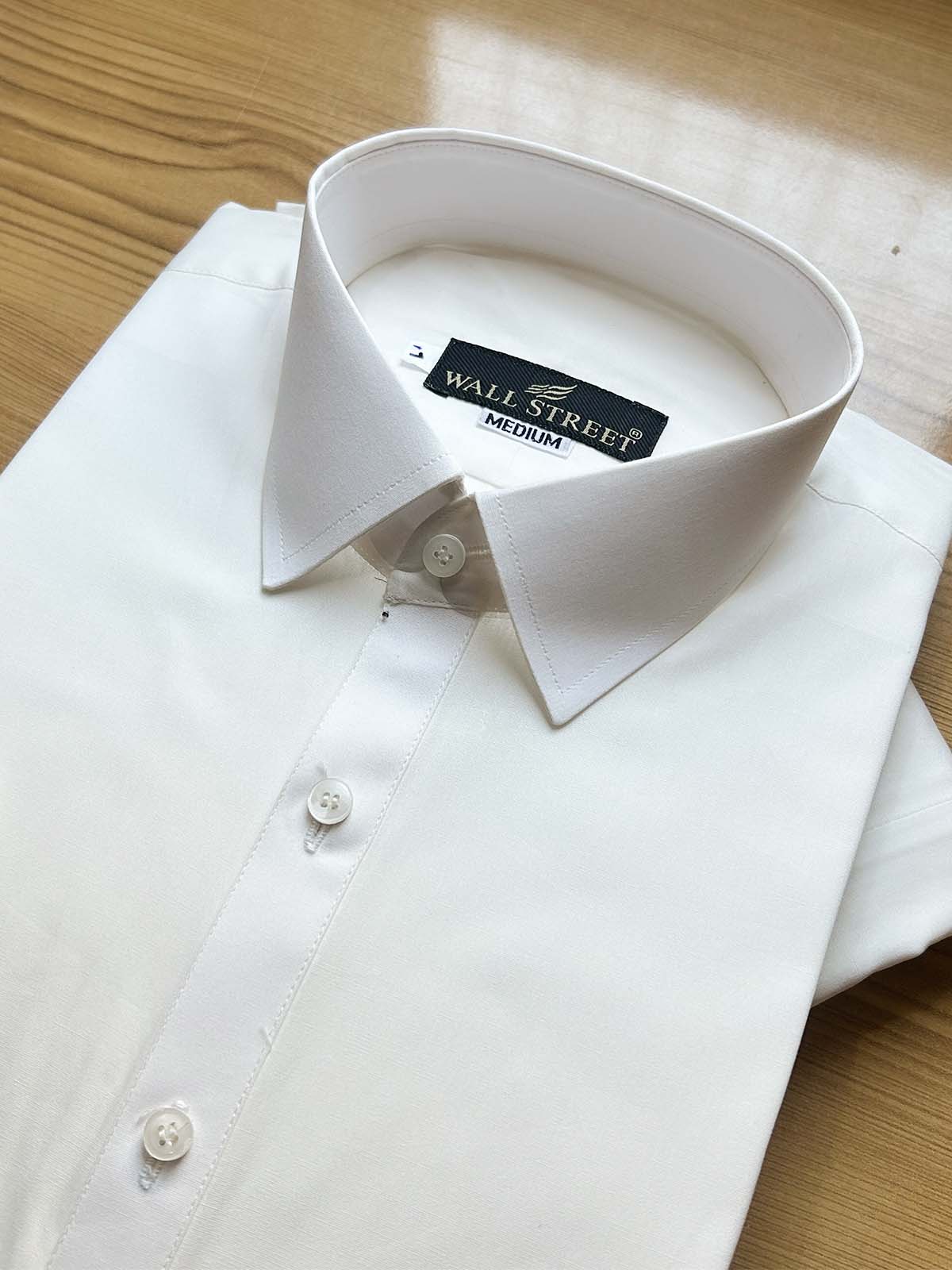955-5 MSK471 Off White Stitched Suit Shirt Collar Kameez Shalwar For Men