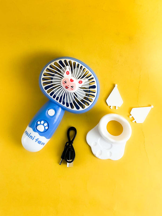 608 White Rechargeable Mini Portable Fan KTY197