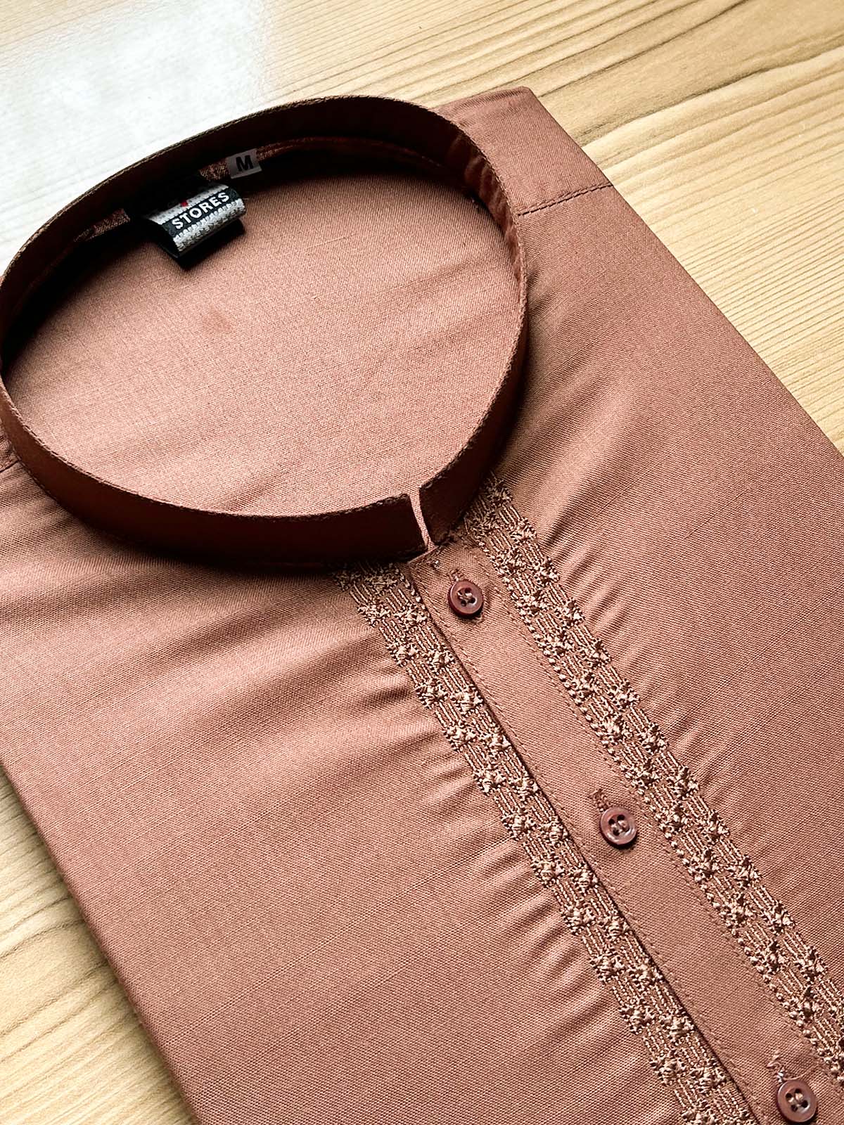 Brown Embroidery Kurta for Men MK23