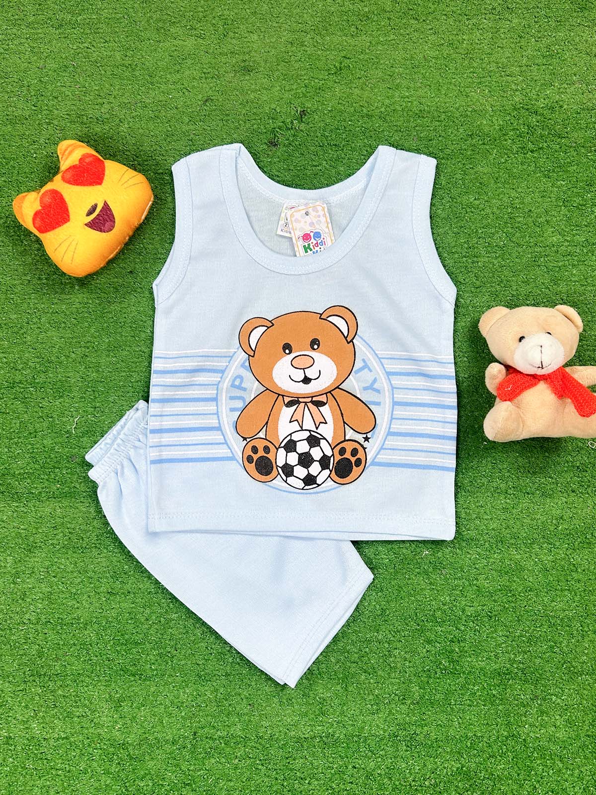 3Mth - 9Mth Bear Sky Blue Baba Suit For Newborn HG NBS745
