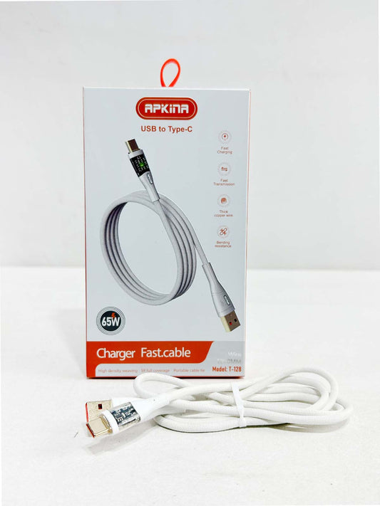 T-128 APKINA Type-C 65W Charging Data Cable MA73
