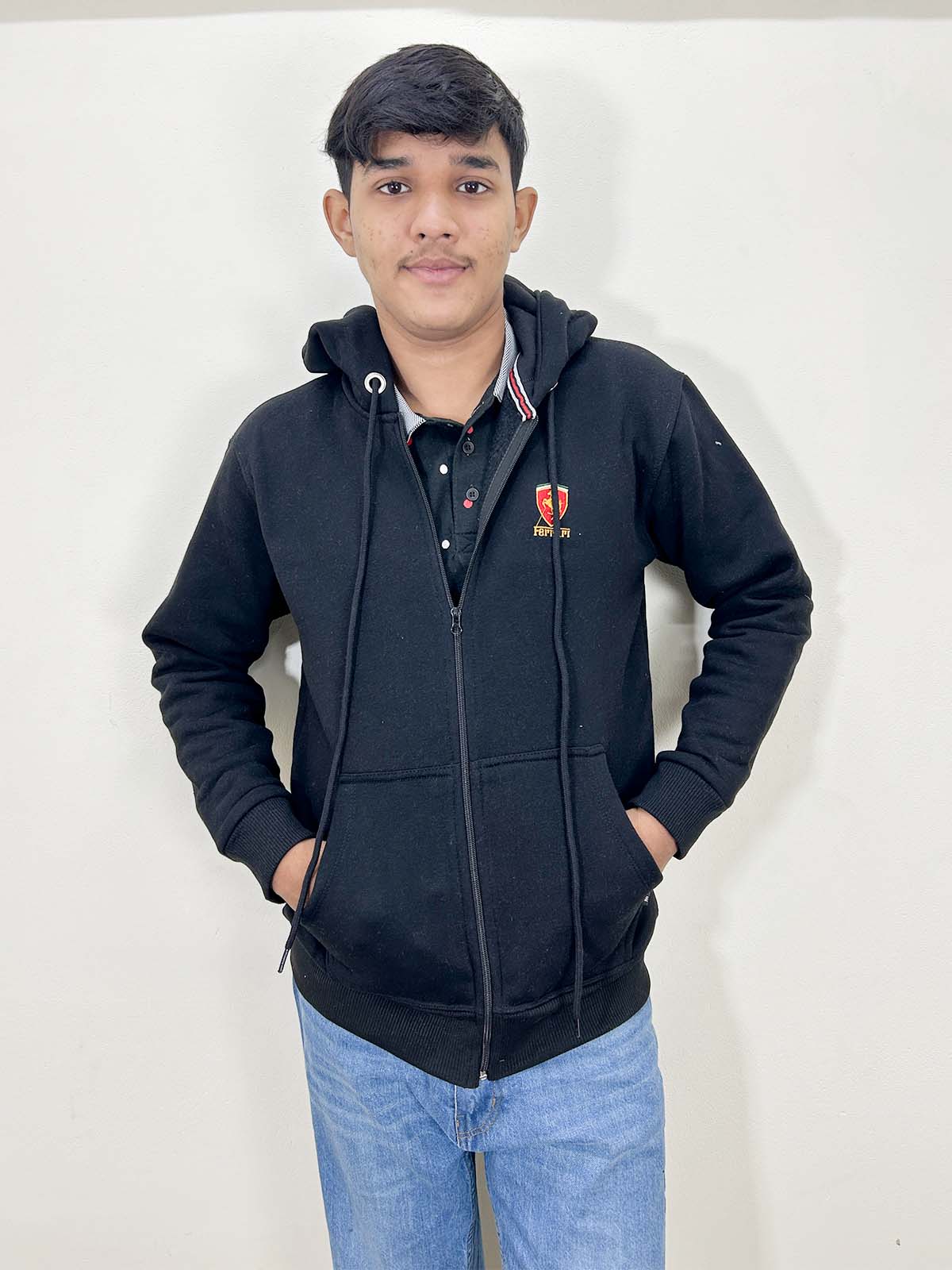 Unisex Black Zipper MH34