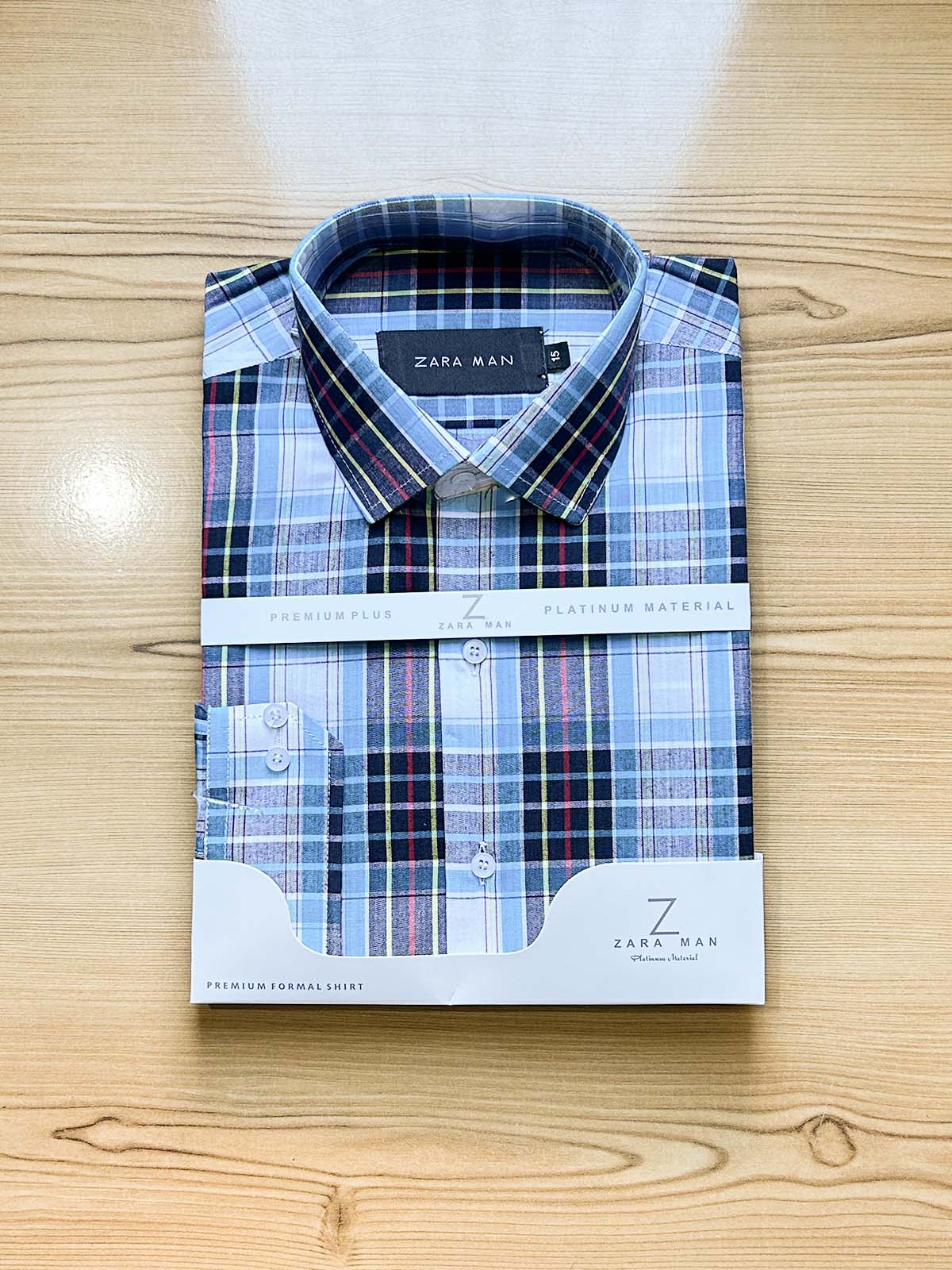 Blue Checks Formal Dress Shirt For Men MFS460