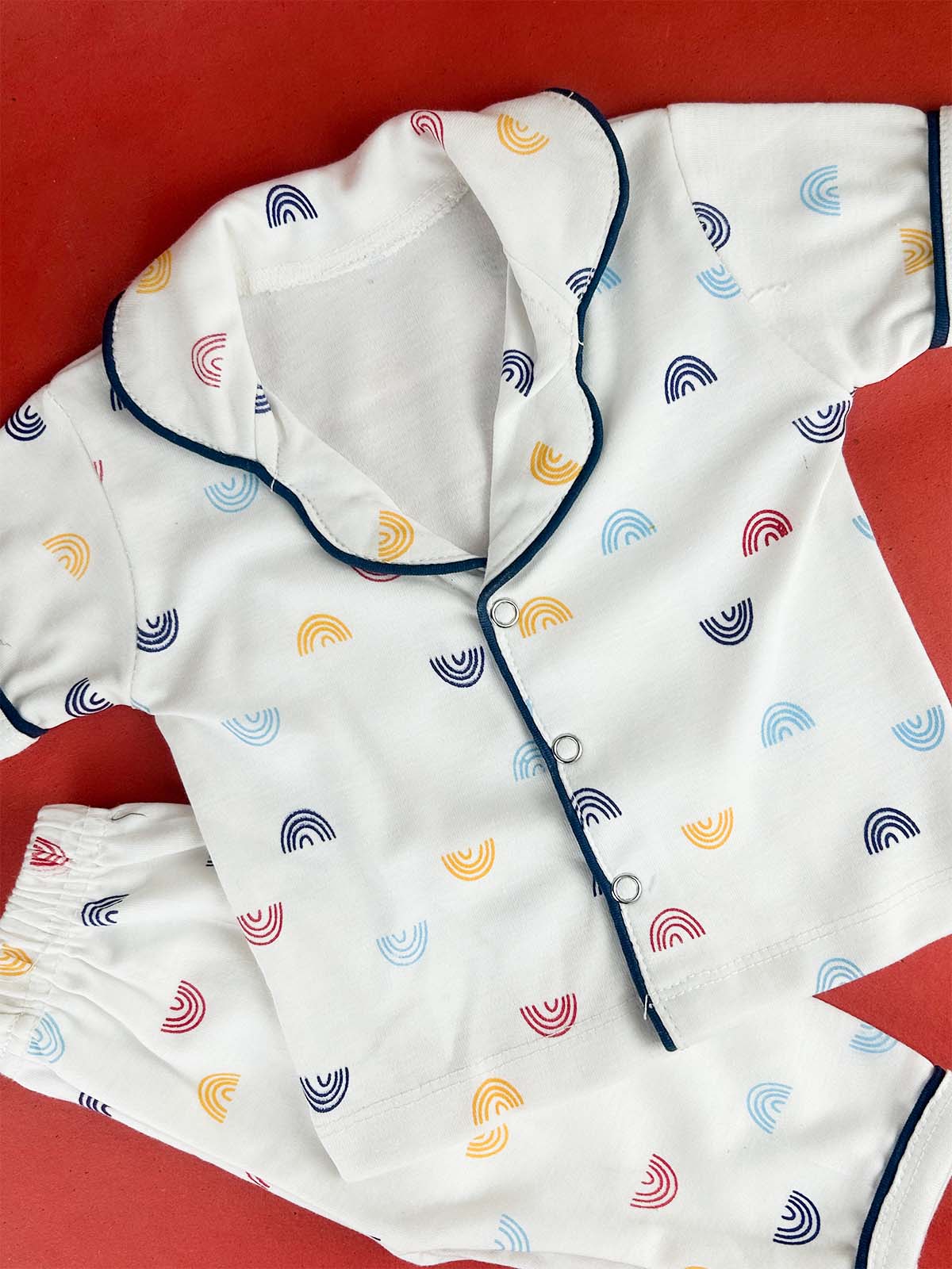 3Mth - 9Mth White Night Suit For Newborn NBS788