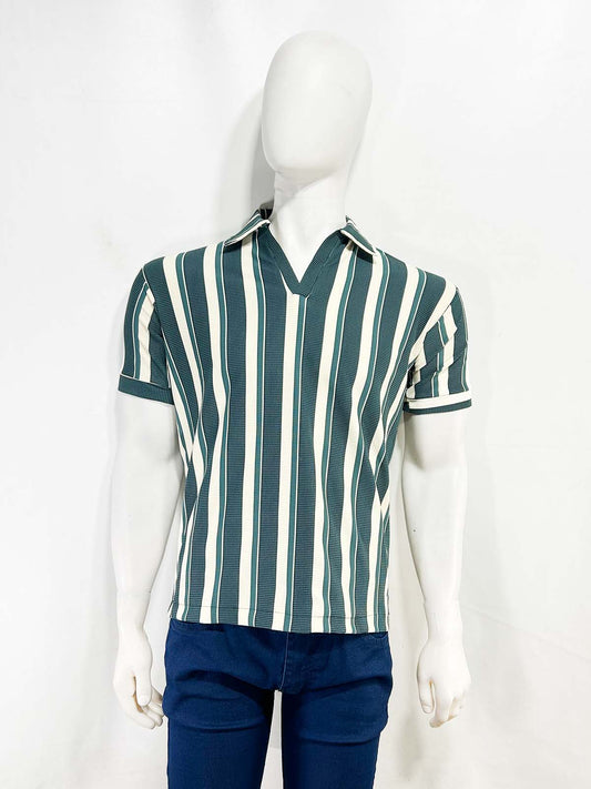 Teal Old Money Polo T-Shirt For Men MTS477