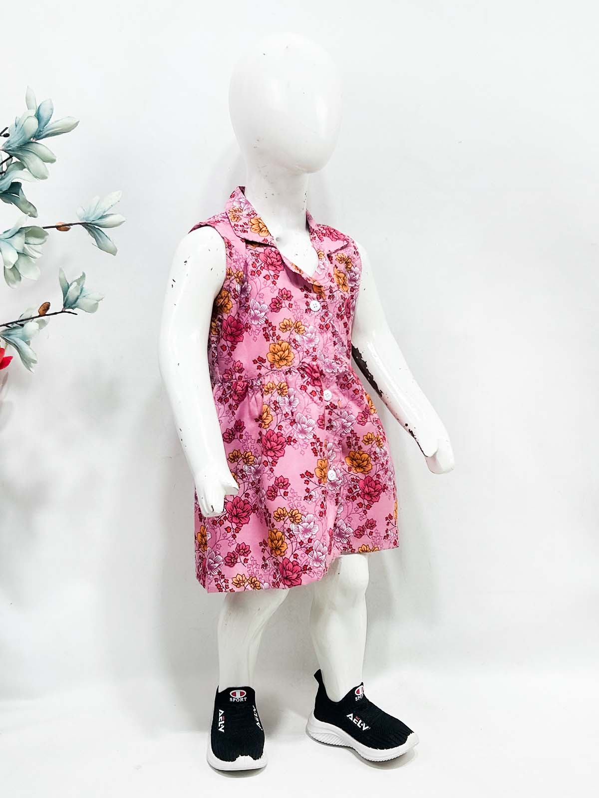 1Yr - 9Yrs Pink Frock For Girls NG GF56