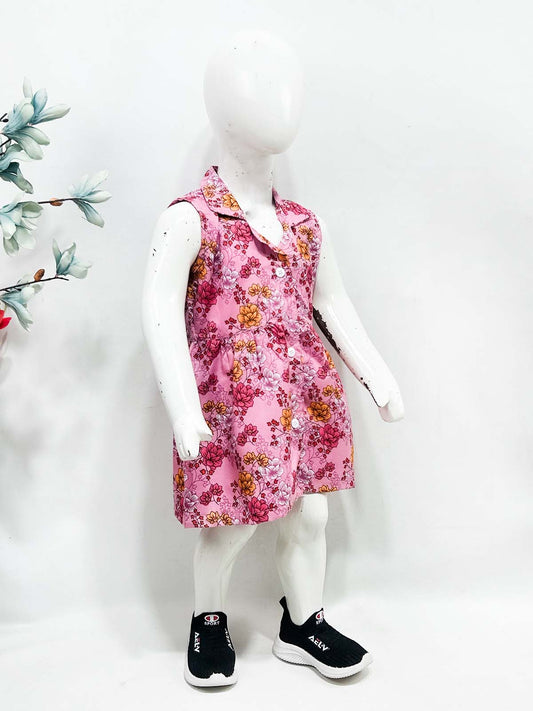 1Yr - 9Yrs Pink Frock For Girls NG GF56