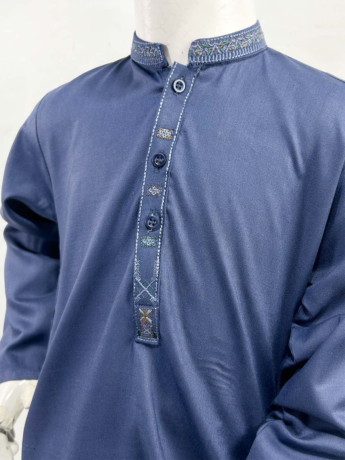 2Yrs - 17Yrs Dark Blue Kameez Shalwar Suit For Boys AM BKS171