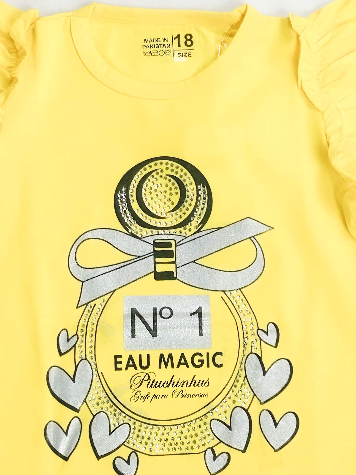 2Yrs - 7Ys N1 Yellow T-Shirt For Girls SK GTS123