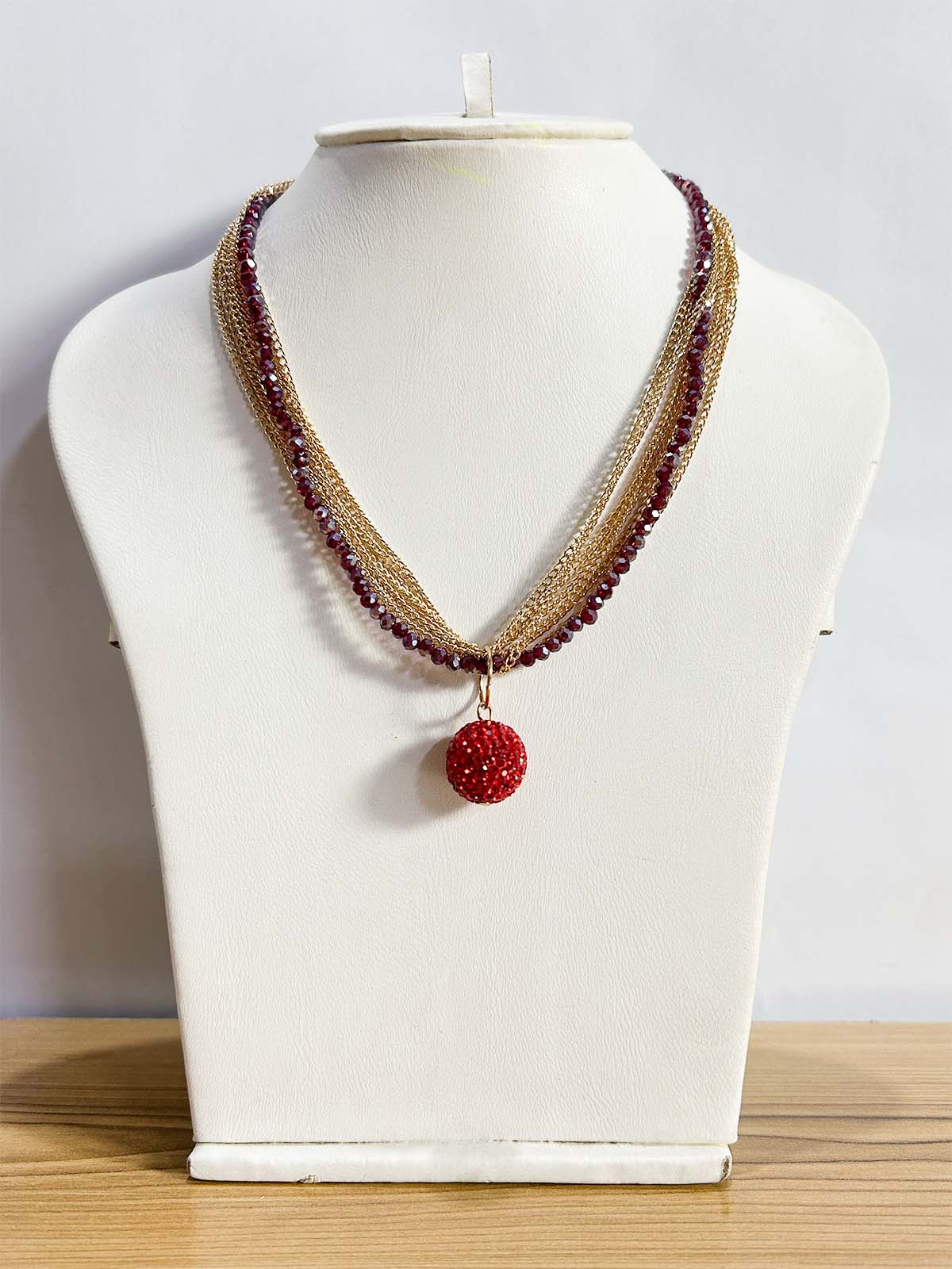 Vintage Beads Pendant Necklace WGN65