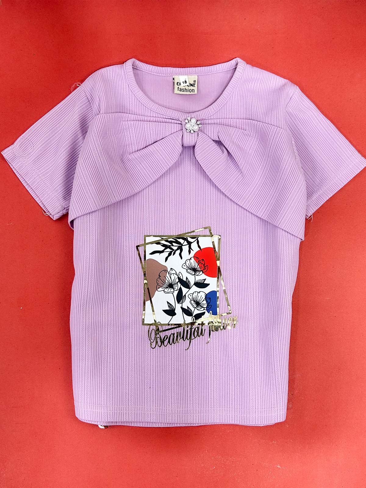 2Yrs - 7Yrs Purple T-Shirt For Girls OP GTS93