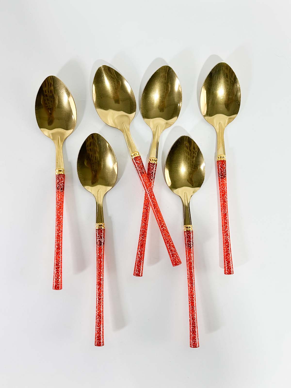 Pack of 6 Golden Table Spoons D113